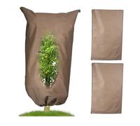 Relaxdays Plant Cover, Set of 3 for Winter, XL: 240 x 200 cm, Prevent Frost, Protect Flowerbed, Fleece, Beige