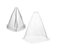 Relaxdays Plant Cover, Set of 32, Snail and Frost Protection, HxWxD: 22 x 19 x 19 cm, Greenhouse Cones, PVC, Transparent