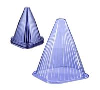 Relaxdays Plant Cover, Set of 32, Snail and Frost Protection, HxWxD: 22 x 19 x 19 cm, Greenhouse Cones, PVC, Blue