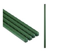 Relaxdays Plant Stakes, Set of 10, Climbing Aid for Plants, 120 cm Height, Diameter 10 mm, Plastic, Metal, Green