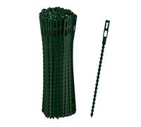 Relaxdays Plant Ties, Set of 200, 17cm, Adjustable Holders, Reusable, Fixing Flowers, for Gardening & Home, Green, 17 x 0.8 x 0.2 cm
