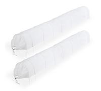 Relaxdays Plant Tunnel, 2X Set, 5 m Long, Protection Against Pests, Flower Beds, Fine-mesh Anti-Bird Net, Fleece, White, 53 x 50 x 500 cm