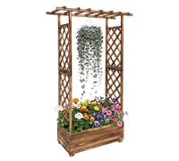 Relaxdays Planter with Trellis & Canopy
