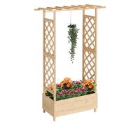 Relaxdays Planter with Trellis & Canopy