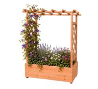Relaxdays Planter with trellis & roof