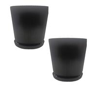 Relaxdays Planters with saucers, set of 2