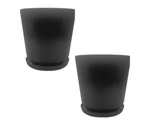 Relaxdays Planters with saucers, set of 2