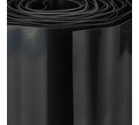 Relaxdays Lawn Edging, 20 cm x 9 m, Flower Bed & Path Boundary, Flexible Plastic Border, Landscaping Divider, Black