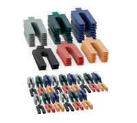 Relaxdays Plastic, Set of 288, Glazing Blocks in 6 Sizes, Spacer Plates 1-6 mm, DIY Construction, Colourful, 0.6 x 3.5 x 7.5 cm