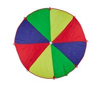 Relaxdays Play Parachute, Ø 3.5 m, 8 Handles, Swing Cloth, Movement Game for Fun Children's Birthday Parties, Colourful, Polyester