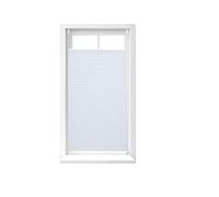 Relaxdays Pleated Blinds, No-Drilling, Adhesive Klemmfix, Folding Roller, Transparent, Shades, White, 60 x 130 cm