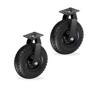 Relaxdays Pneumatic swivel castor 3.00-4 Set of 2