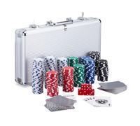 Relaxdays Poker Case With 300 Laser Poker Chips