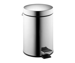 Relaxdays Polished Stainless Steel Pedal Bin 3L