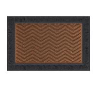 Relaxdays polypropylene doormat, zigzag pattern, weatherproof, brown