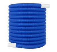 Relaxdays Pool Hose, 32 mm Spiral Hose, 25 metres, Flexible Hose for Pool & Garden, Plastic, Blue/White
