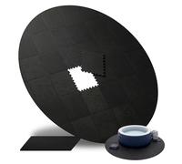 Relaxdays Pool Underlay, 45-piece, 1.2 cm, Ø 370 cm, EVA foam, interlocking, black