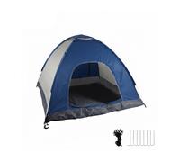 Relaxdays Pop-Up Camping Tent, H x W x D: 135 x 200 x 200 cm, Waterproof Instant Tent, Small, Compact, UV 50+, Blue
