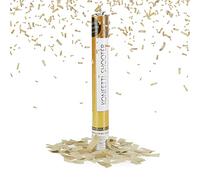 Relaxdays Popper, Confetti, Birthday Party, Wedding, Celebration, H x D: approx. 40 x 5 cm, Gold, Cardboard