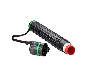 Relaxdays Poster Tube, up to A0, for Drawings, Art & Document Storage, Extendable, 64-100 cm, Adjustable Strap, Black