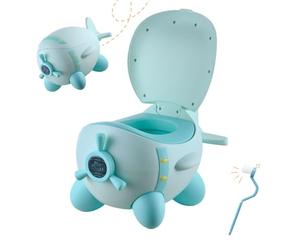 Relaxdays Potty Plane, Children’s Toilet with lid, Mint | Dimensions: 27 x 31 x 40 cm, removable insert, travel