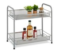 Relaxdays Practical Metal Spice Rack with 2 Trays