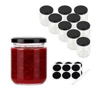 Preserving, Jam & Canning Jars, Twist-Off Lids, Set of 10