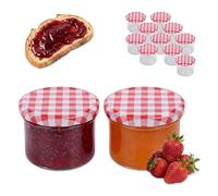 Relaxdays preserving jars, set of 12, 220 ml, twist-off lids, for preserving & jam-making, clear