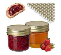 Relaxdays Set 120 ml twist-off jam jars