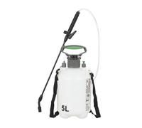 Relaxdays Pressure Spray Bottle, 5 litres, Water & Protect Plants, Adjustable Nozzle & Strap, Pump Sprayer, White, 58 x 28 x 18 cm