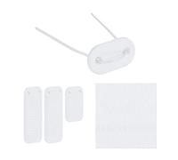 Relaxdays Privacy Screen, 52 Mounting Wires & Plates Each, for Balcony, Fixing Kit for Visibility Shield Mats, White, 15x0.1cm