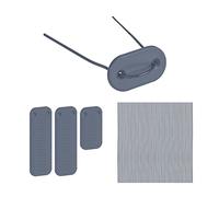 Relaxdays Privacy Screen, 52 Mounting Wires & Plates Each, for Balcony, Fixing Kit for Visibility Shield Mats, Grey, 15x0.1cm
