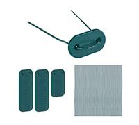 Relaxdays Privacy Screen, 52 Mounting Wires & Plates Each, for Balcony, Fixing Kit for Visibility Shield Mats, Green