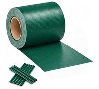 Relaxdays Privacy Strip 1-Piece Set, 35 m Roll, Green | Double mesh panels, in lips, PVC film, weatherproof, garden, balcony, terrace, opaque, tear-resistant, wind protection