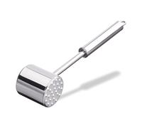 Relaxdays Professional Double-Sided Stainless Steel Meat Tenderiser, 28 cm Long, Silver