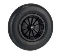 Relaxdays Wheelbarrow Wheel 4.80/4.00-8, Rubber Tyre, Plastic Rim, Puncture-Proof Replacement, up to 100 kg, Black, 4.8/4-8