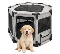 Relaxdays, puppy playpen, octagonal, foldable, HxWxD: 43 x 73 x 73 cm