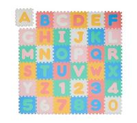 Relaxdays Puzzle Mat ABC and Numbers, 36 Pieces, Playmat for Children, HWD: 1 x 171 x 171 cm, BPA-Free, Foam, Colourful