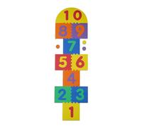 Relaxdays Puzzle Mat with Numbers, Children's Hopscotch Playmat, Game, Kids & Toddlers, Non-Toxic Foam, Multicoloured, Plastic, 60 x 108 cm