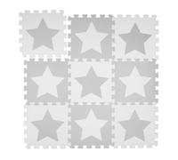 Relaxdays Puzzle Mat with Stars Light Grey