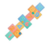 Relaxdays Puzzle Play Mat, Crawling Baby Jigsaw, Hopscotch Game, 1-10 Numbers, Non-Toxic, Washable, Soft Foam, Colourful, 1x30x30 cm