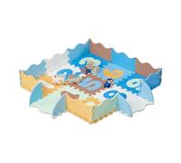 Relaxdays Puzzle Playmat with Edge, 1-9 Numbers, Crawling Baby Jigsaw, Washable, EVA Foam, 114 x 114 cm, Multicoloured