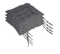 Relaxdays Quilted chair cushions, 4-pack