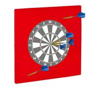 Relaxdays R6 dartboard surround, wall protection for 45 cm dartboard, EVA foam, dart backboard, red