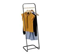 Relaxdays Rack, Freestanding, 140x41x41 cm, Clothing Rail, Hallway Coat Stand for Jackets, Metal, Black/Brown, Iron