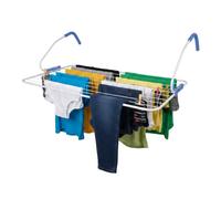 Relaxdays Radiator Clothes Dryer, 10 m drying length, white/blue