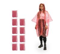 Relaxdays Rain Poncho Set of 10