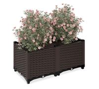 Relaxdays Rattan Look Planter