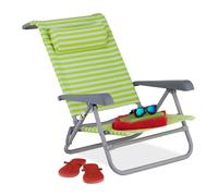 Reclining beach chair Lightweight Reclining sun lounger Folding deck chair