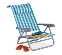 Relaxdays Reclining beach chair foldable